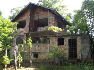 Big villa with garage and land located in a forest near city