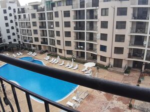 Pool view 1BR penthouse flat for sale Avalon Sunny beach BG