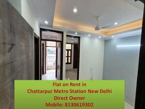 2bhk flat on rent in chattarpur owner flat