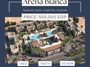 Arena Blanca,NEW one bedroom apartment available in Hurghada