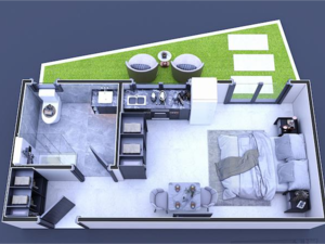 Almaza Suites – Pool Level Studio with Private Garden