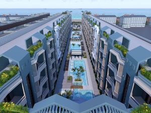 1bedroom apartment 58sqm pool view for sale, in hurghada 