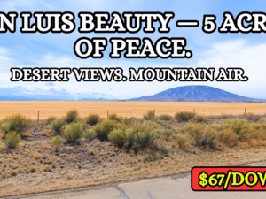 San Luis 5 Acres for $107/Mo!
