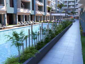 studio apartment 38sqm pool view for sale, in hurghada