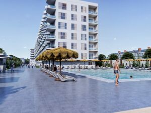 Big Sea-View Studio with balcony and private beach