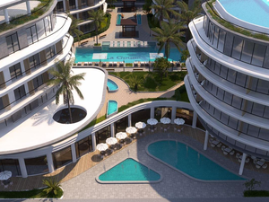 studio apartment 47sqm pool view for sale, in hurghada