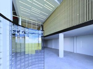 Ground floor and gallery of the Belgrade-Dobanovci hall