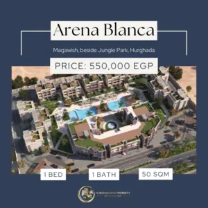 Arena Blanca,NEW one bedroom apartment available in Hurghada