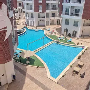 Furnished pool view studio for sale in Aqua Palms Resort