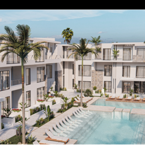 Cozy 60m Side Sea View Chalet in La Vista Magawish