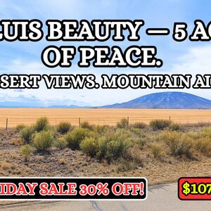 Black Friday: 30% OFF – San Luis 5 Acres for $107/Mo!