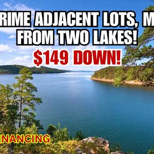 2 Adjacent Lots Totalling 0.62 Acres Near 2 Lakes For $149!