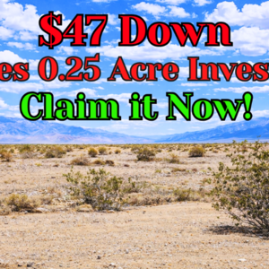 Smart Investment of 2026! Buy 0.25 Acre For Just $47/down