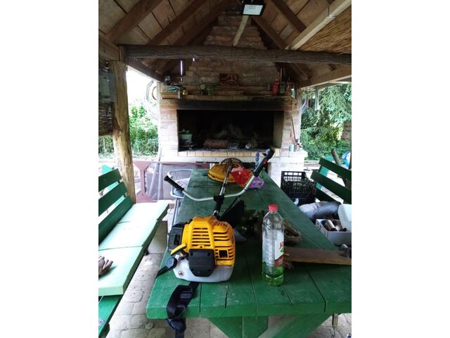 Outside fireplace area 