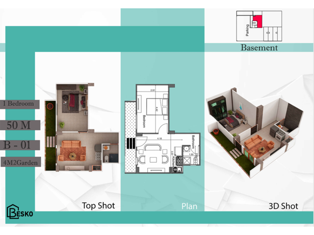 50+7 sqm ,direct to pool