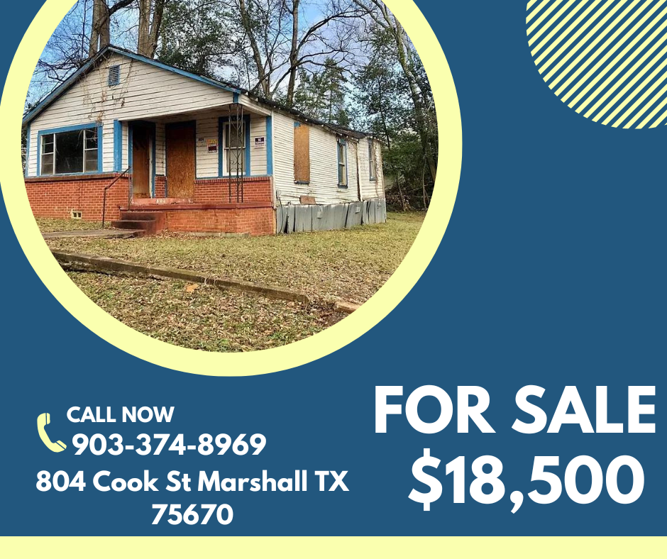 Home for sale in Marshall TX (USA, Texas, Marshall) Property under 50k